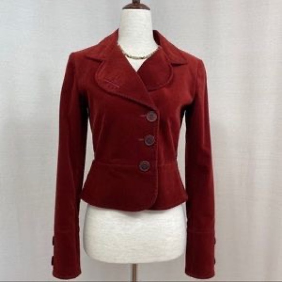 Auth Chloe Corduroy Jacket sz 42 - Picture 8 of 9